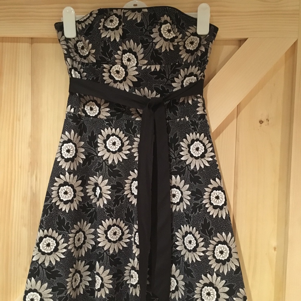 Strapless Floral Dress